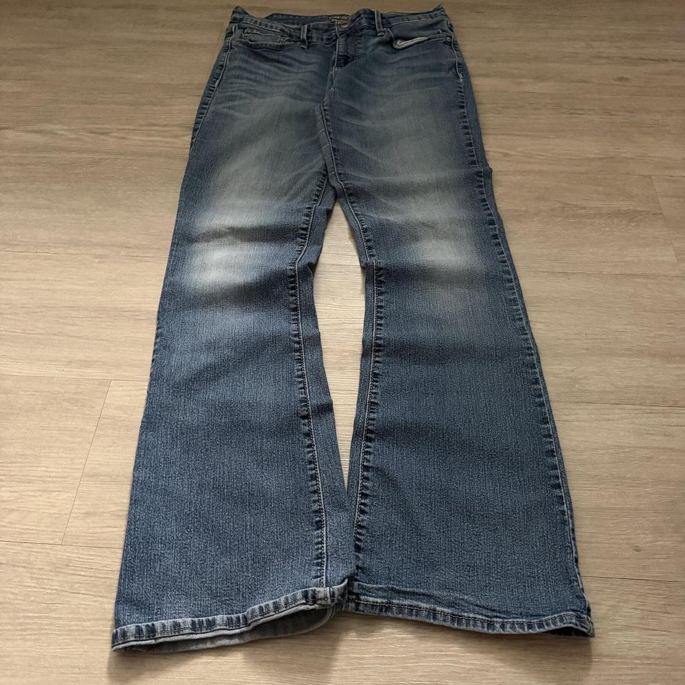 37x30 Blue Wide Leg Bootcut Flared Jeans Y2K 2000s